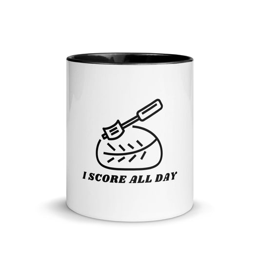 I Score All Day Mug with Color Inside