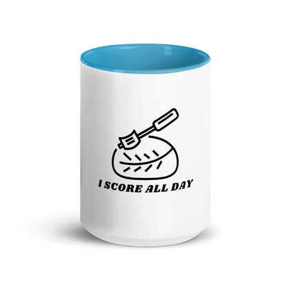 I Score All Day Mug with Color Inside