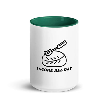 I Score All Day Mug with Color Inside