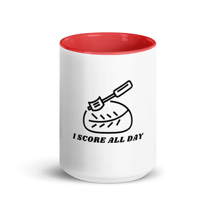 I Score All Day Mug with Color Inside